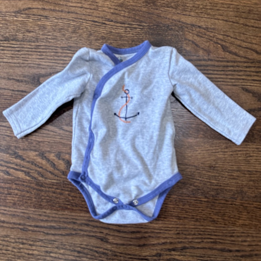 Anchors away! Great condition Asher Olivia Preemie Bodysuit
